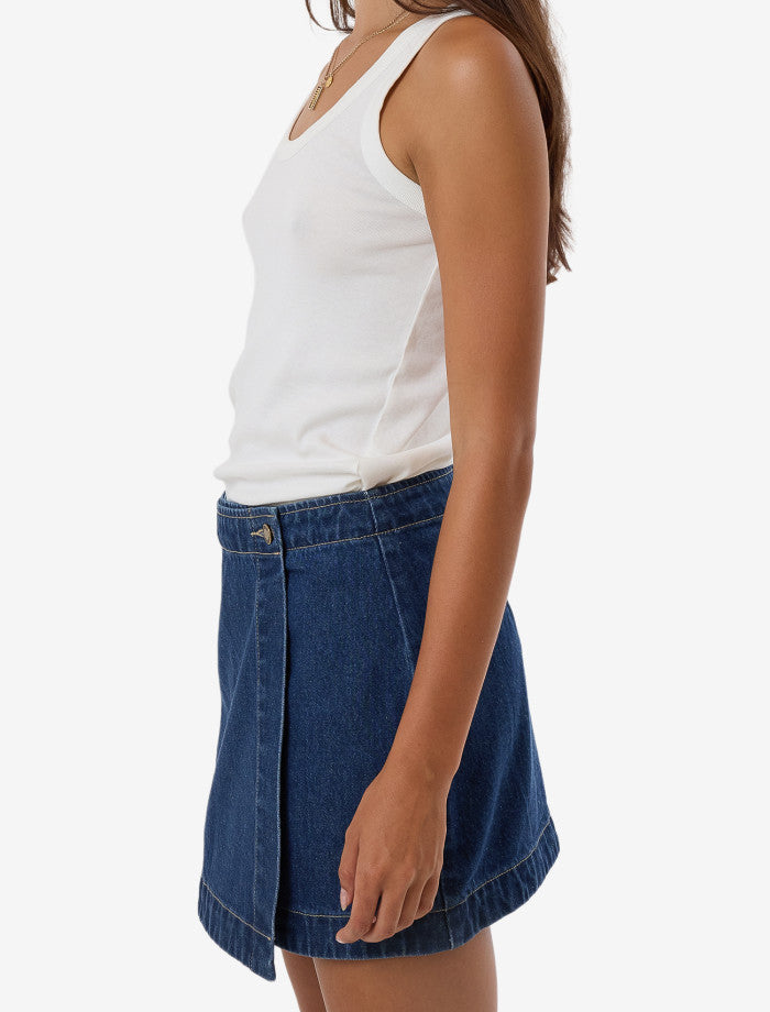 Marley Wrap Skirt - Union Blue