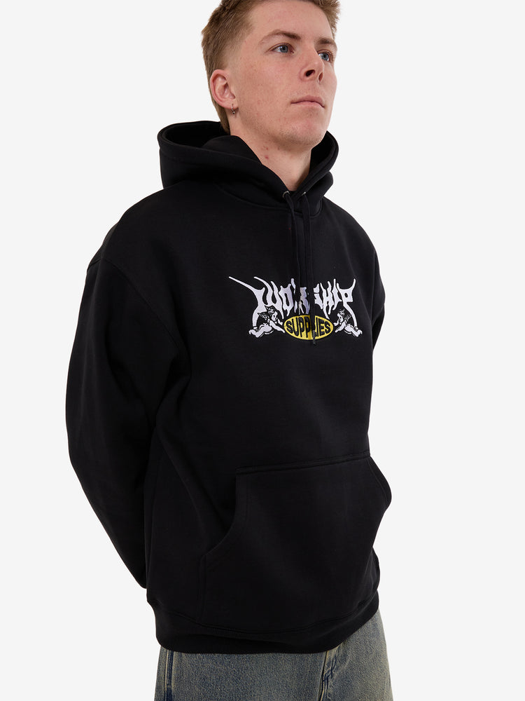 Messenger Pull Over Hood - Black