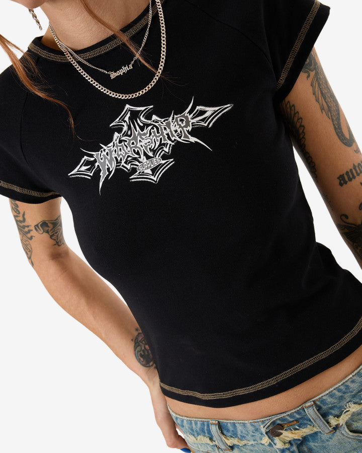 Metalx Y2K Raglan Tee - Black