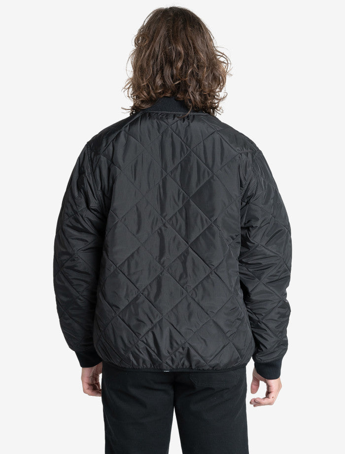 Minimal Thrills Quilt Work Jacket - Black