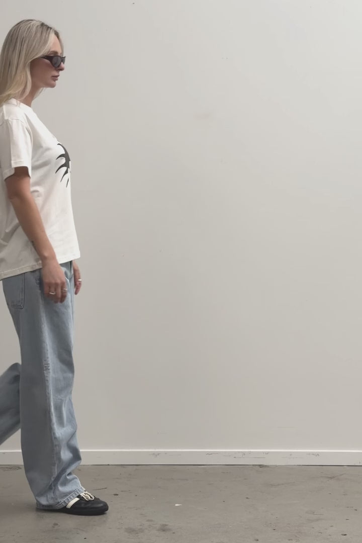Womens Warped Warmth Tee - Bone / Black