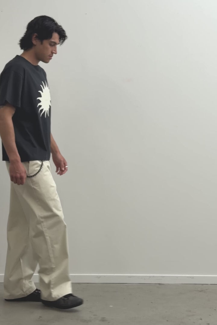 Mens Warped Warmth Tee - Washed Black