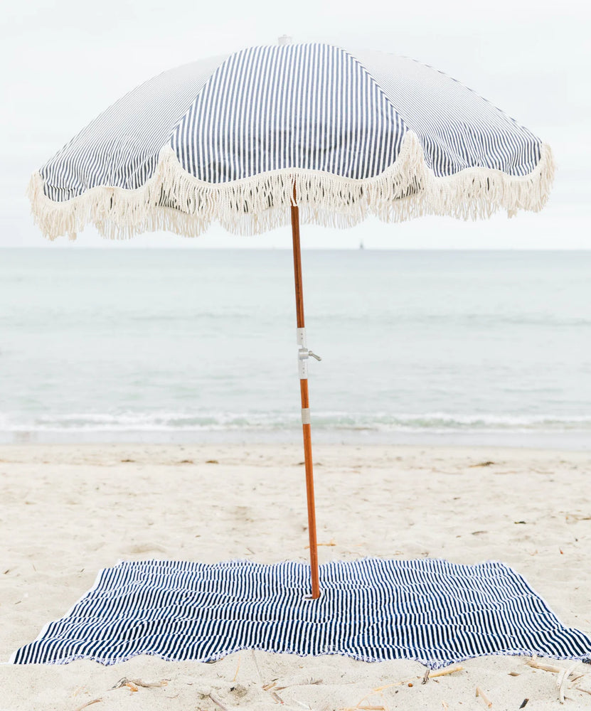 The Beach Blanket - Laurens Navy Stripe