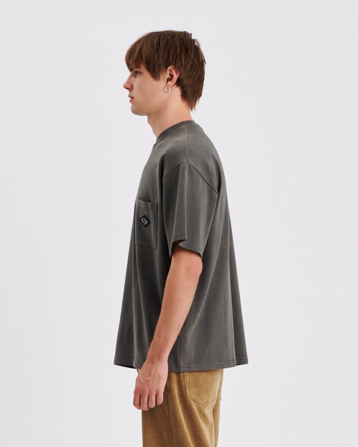 Scribble Pocket Tee - Asphalt