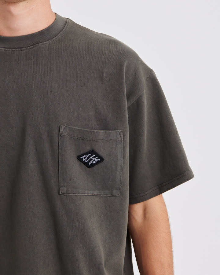 Scribble Pocket Tee - Asphalt