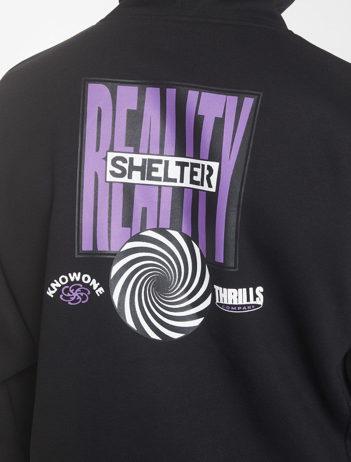 Shelter Reality Slouch Pull On Hood - Black