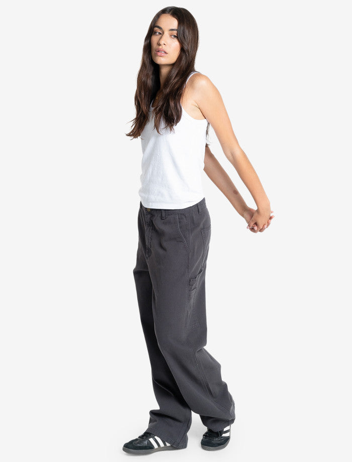 Slouch Carpenter Twill Pant - Dark Charcoal