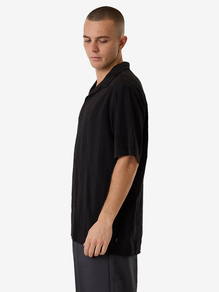 Swan Song Bowling Shirt - Black