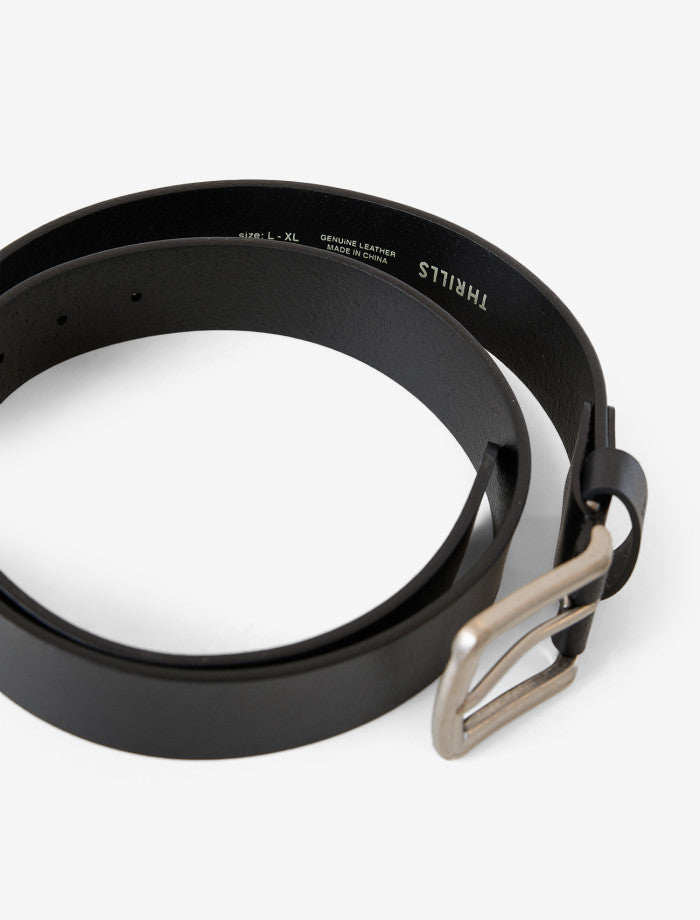 Thrills Leather Belt - Black