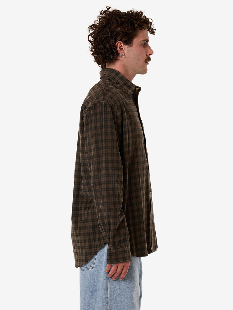 Union Cord Check L.S Shirt - Falcon