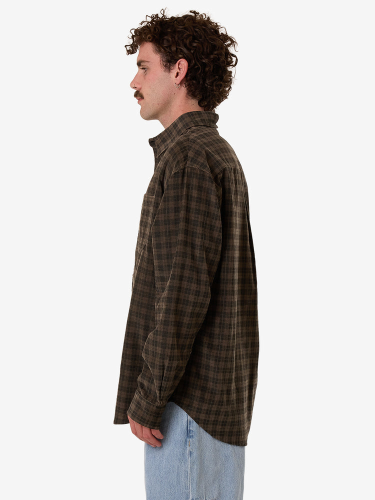 Union Cord Check L.S Shirt - Falcon