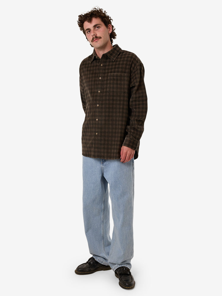 Union Cord Check L.S Shirt - Falcon