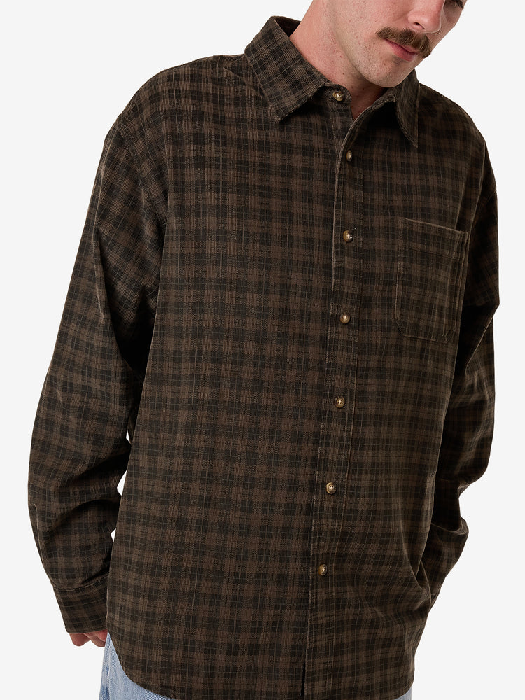 Union Cord Check L.S Shirt - Falcon