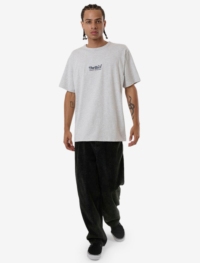 Thrills Workwear Embro Merch Fit Tee - White Marle