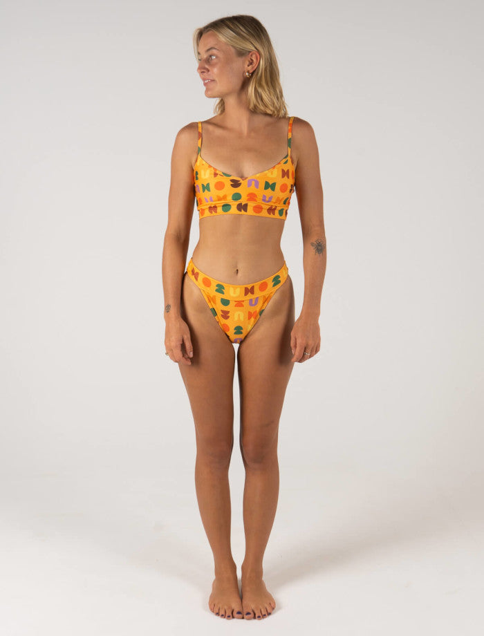 Vacay Bikini Bottoms- Orange Shapes