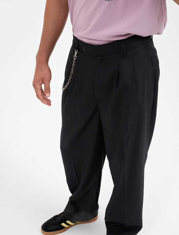 Valet Pleated Pant - Black