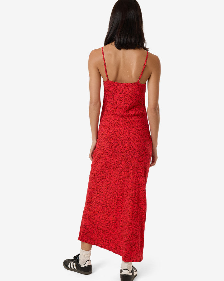 Zinnia Bias Dress - Flame Red