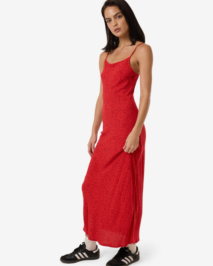 Zinnia Bias Dress - Flame Red