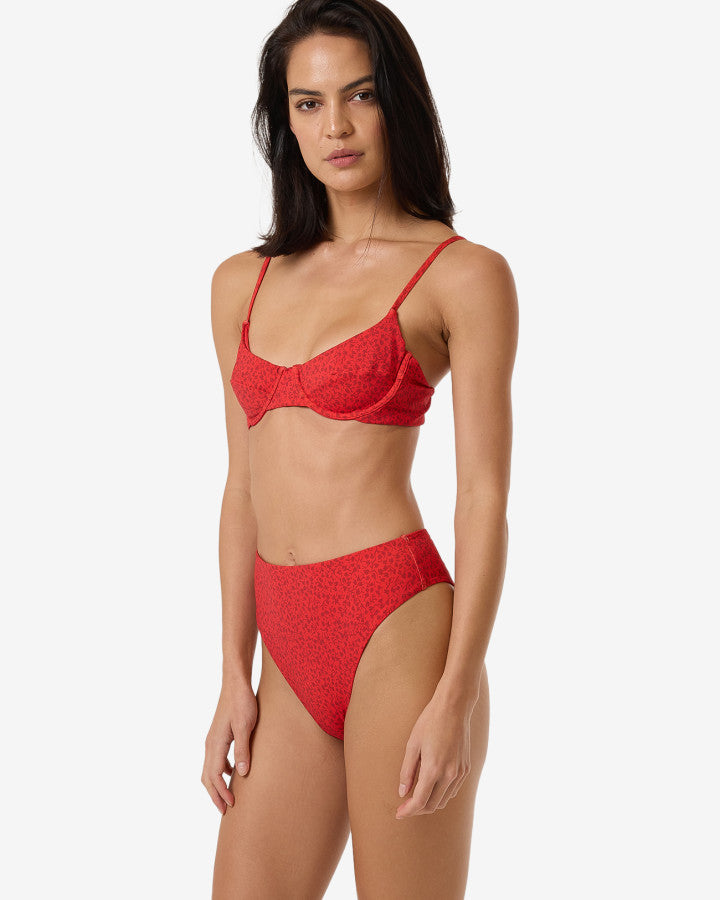 Zinnia Underwire Bikini Top - Flame Red