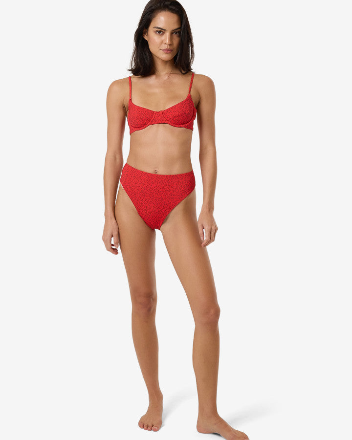 Zinnia Underwire Bikini Top - Flame Red