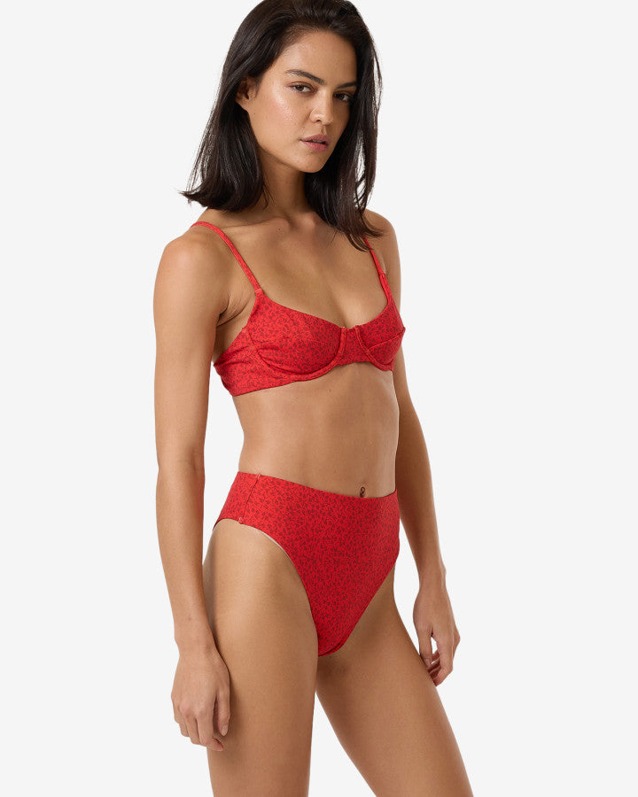 Zinnia Underwire Bikini Top - Flame Red