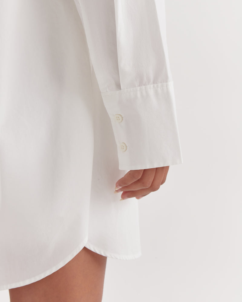 
            
                Load image into Gallery viewer, Riley Poplin Shirt - White
            
        