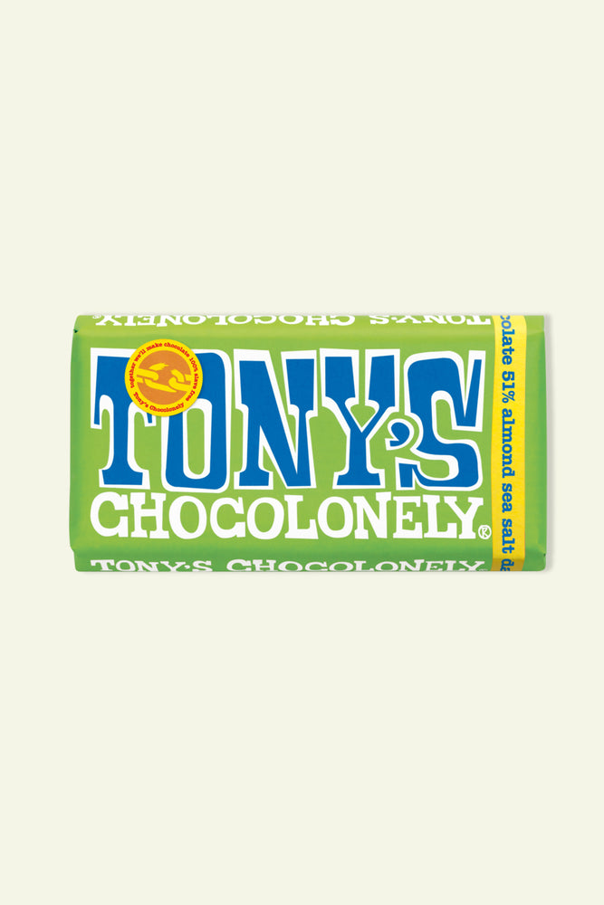 Tony's Chocolonely - Dark Chocolate Almond Sea Salt 180g Bar