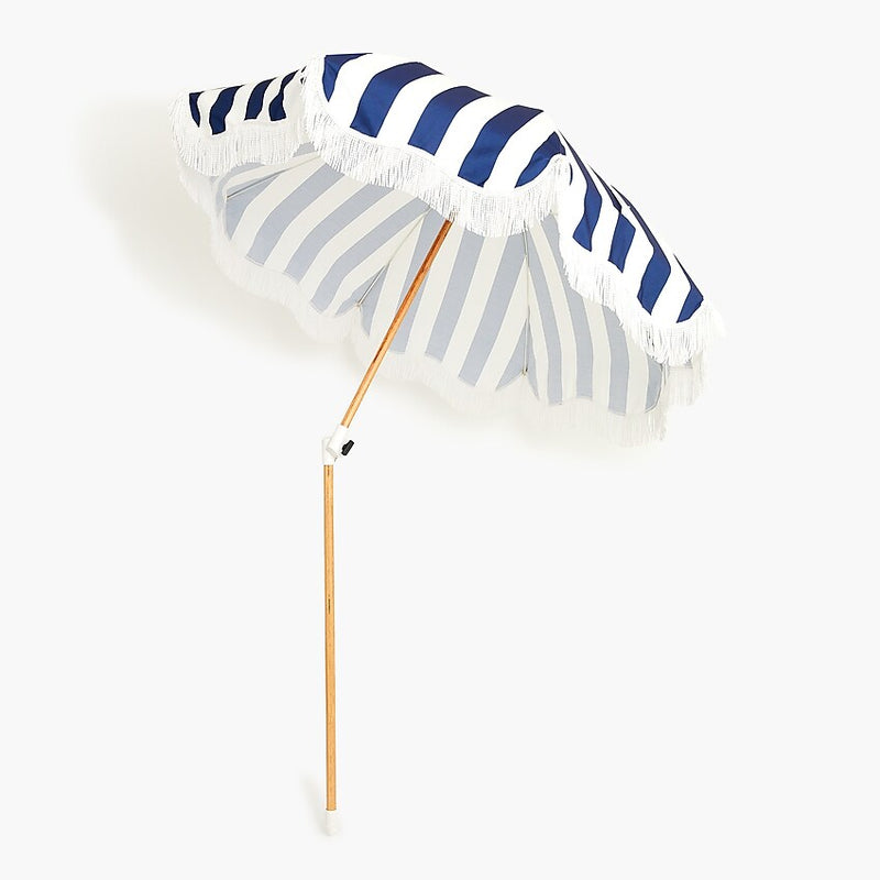 
            
                Load image into Gallery viewer, Holiday Beach Umbrella - Navy Capri Stripe
            
        
