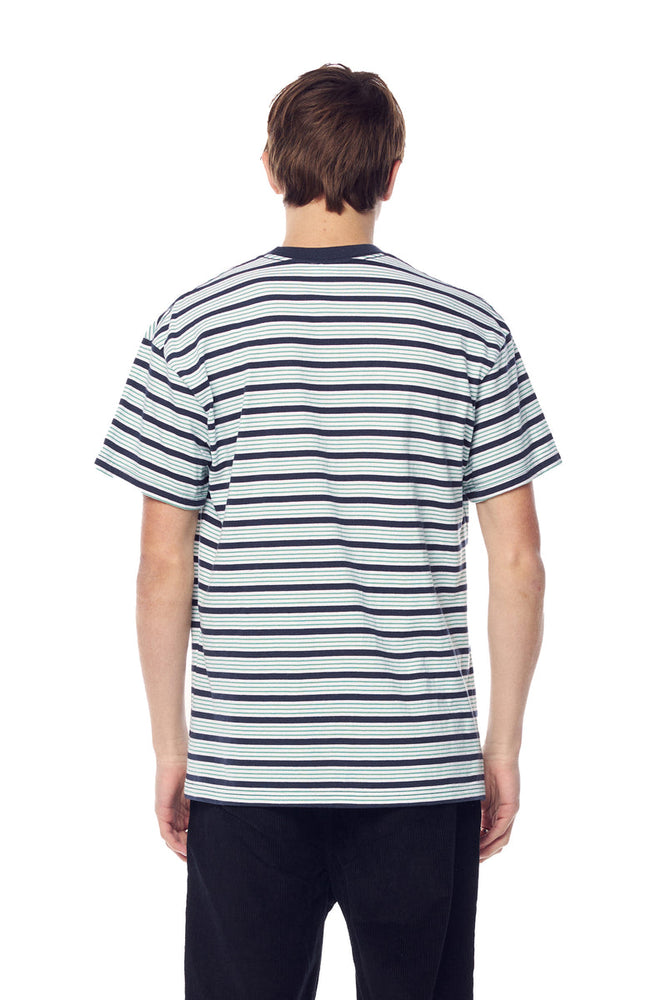 
            
                Load image into Gallery viewer, Space Cowboy Stripe Tee - Navy/Green
            
        