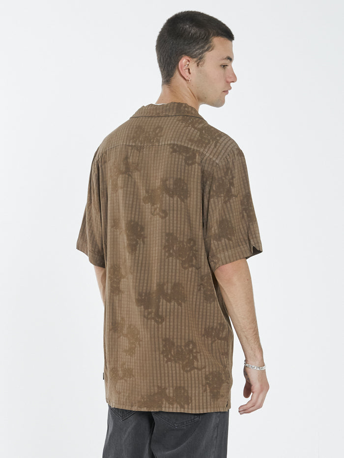 
            
                Load image into Gallery viewer, Engineered For Happiness Bowling Shirt - Desert
            
        
