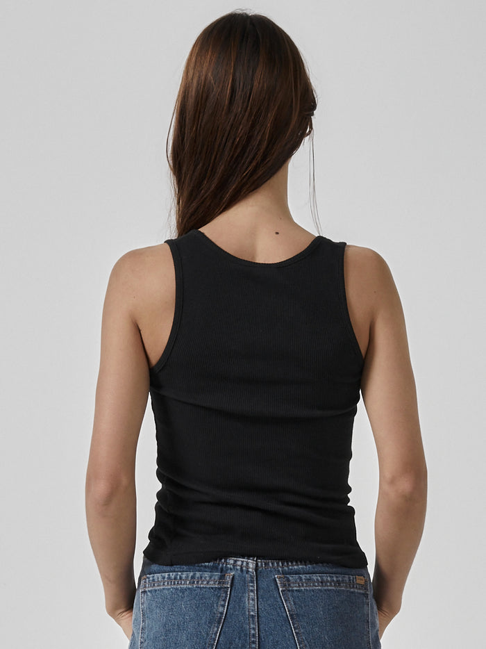 
            
                Load image into Gallery viewer, Plunge Rib Tank - Black
            
        