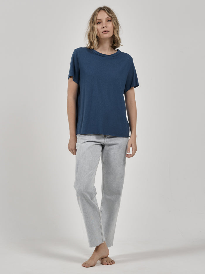 Hemp Lightweight Relaxed Fit Tee - Botanical Blue