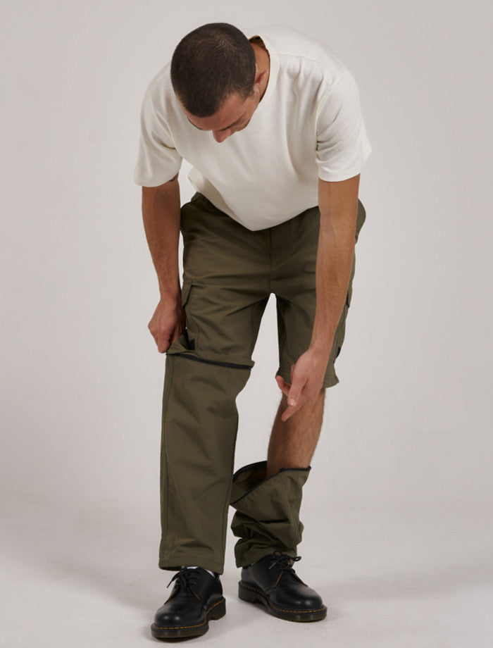 Big Slacker Hugh Standards Zip Off Cargo Pant- Aloe