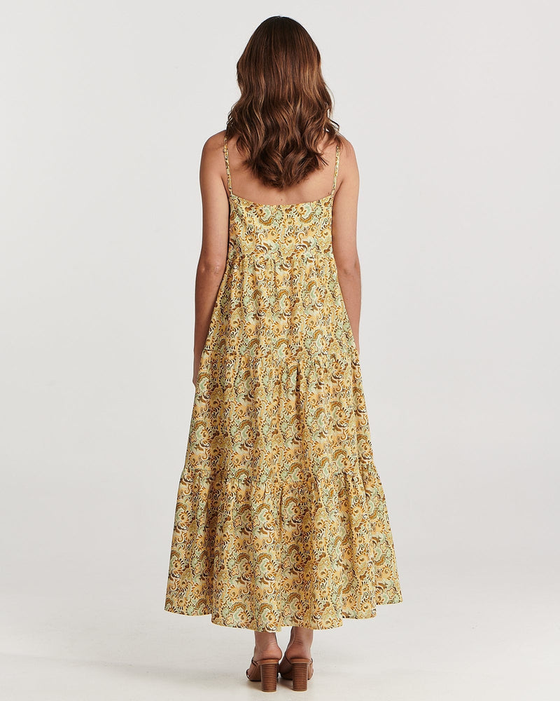 Isabella Maxi Dress- Forest Paisley
