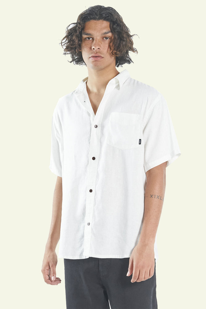 
            
                Load image into Gallery viewer, Hemp Minimal Thrills S/S Shirt - Dirty White
            
        
