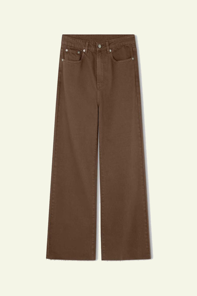 Chocolate Recycled Cotton Straight Leg Jean