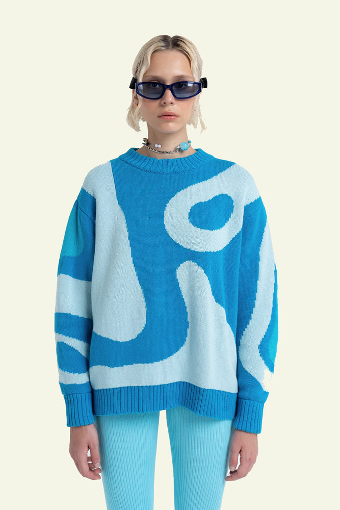 
            
                Load image into Gallery viewer, Metamorphic Sweater - Sea
            
        
