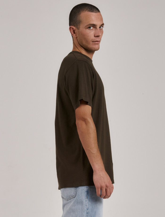
            
                Load image into Gallery viewer, Hemp Thrills Embro Merch Fit Tee - Tarmac
            
        