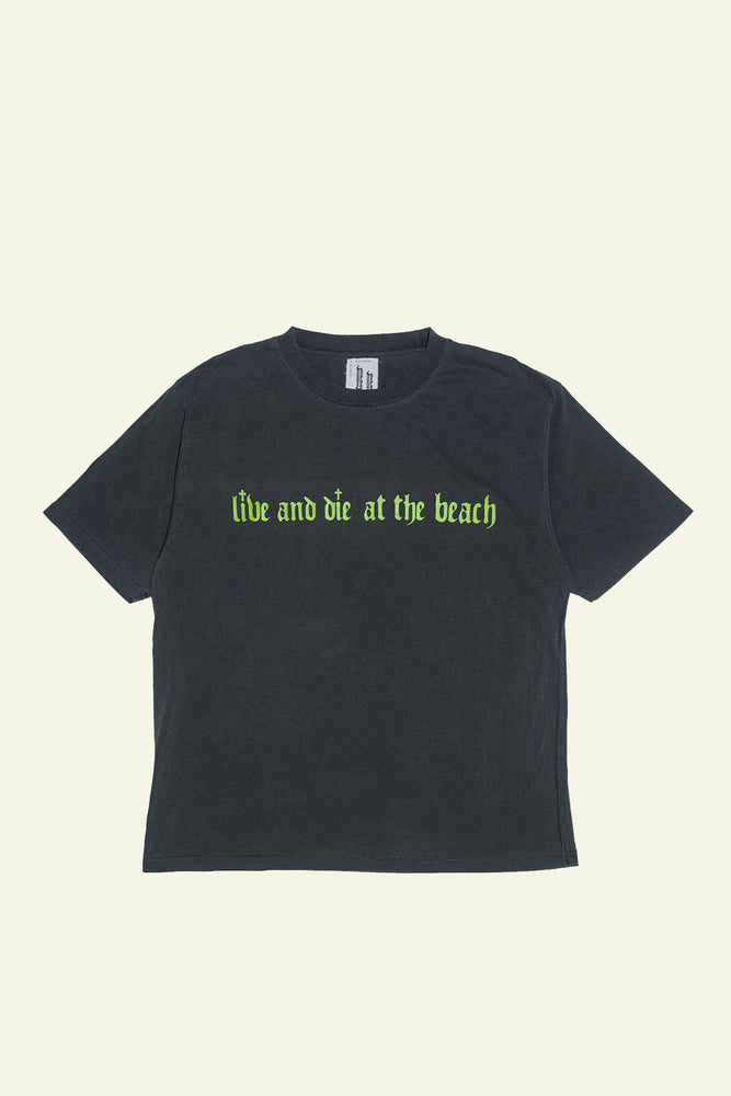 Live and Die Tee- Charcoal