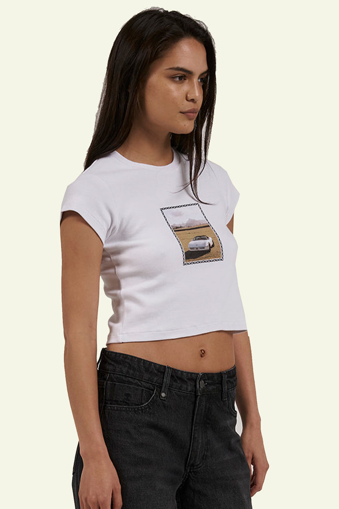 
            
                Load image into Gallery viewer, Field of Speed Mini Tee - White
            
        