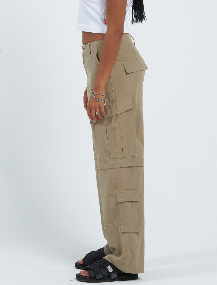 Recreation Zip Off Cargo Pant- Sandy Taupe
