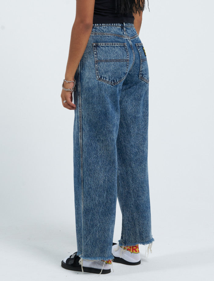 Rest Stop Sloucher Jean- Indigo Acid