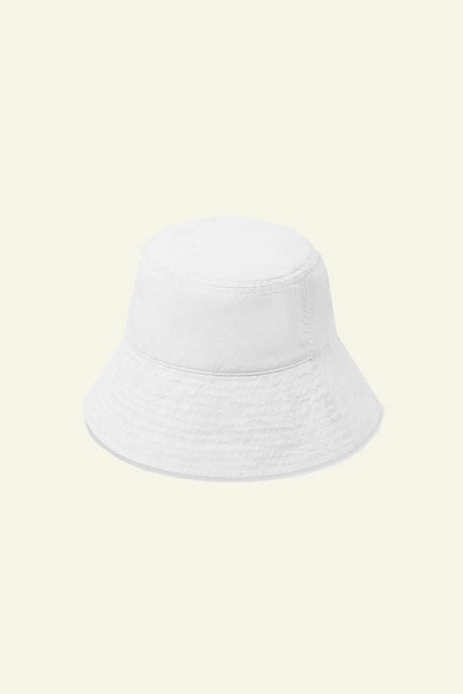 Linen Bucket Hat - White