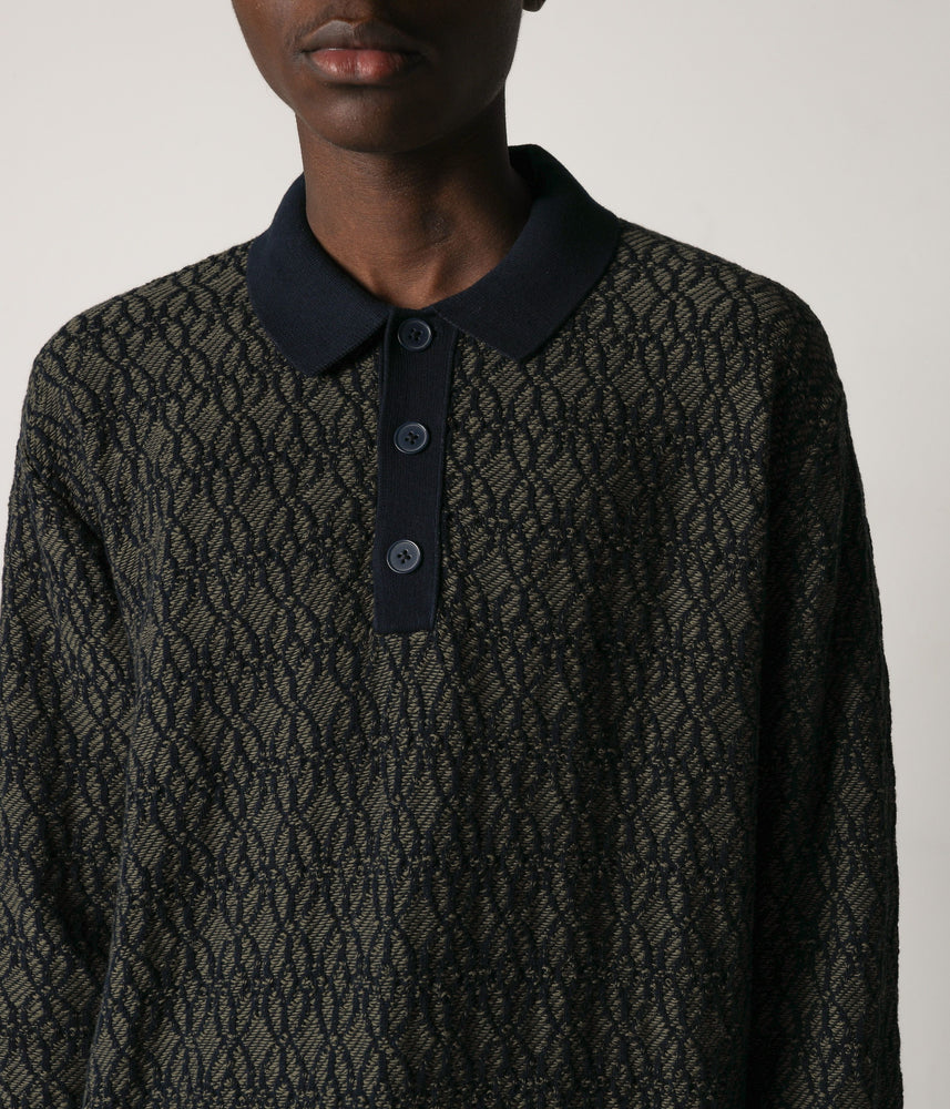 Expansion Knit Polo- Army Navy
