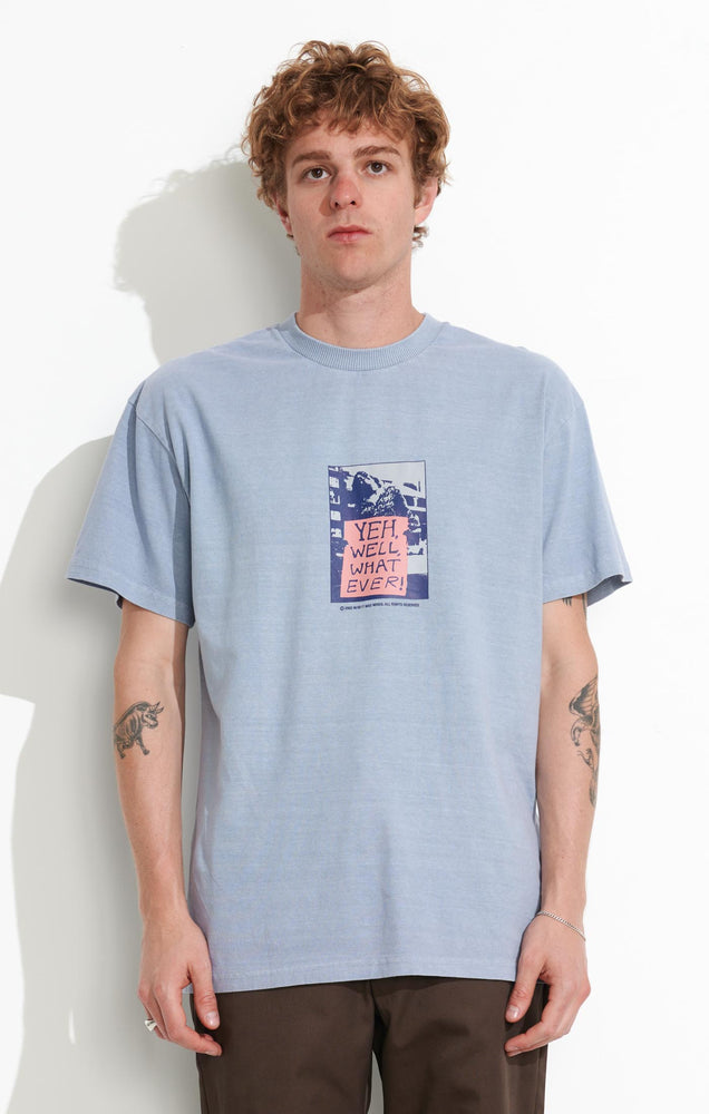 Yeah Well What  50-50 SS Tee- Pigment Dusty Light Blue