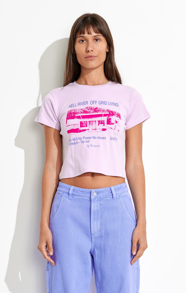 Gone Moody Rib Tee - Light Mauve